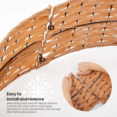 50cm Tree Décor Collar-Woven Plastic Rope Base Cover