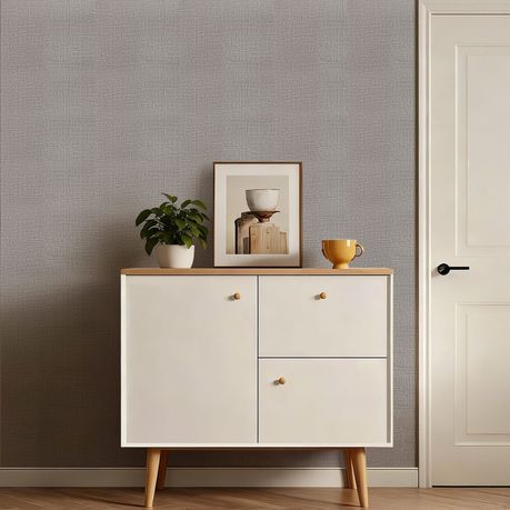 Self-Adhesive Faux Linen Wallpaper Peel and Stick PVC Wall Covering