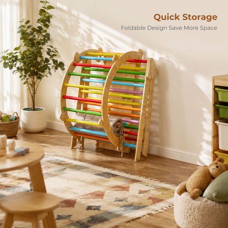 Montessori Wooden Climbing Set - Indoor Toddler Gym