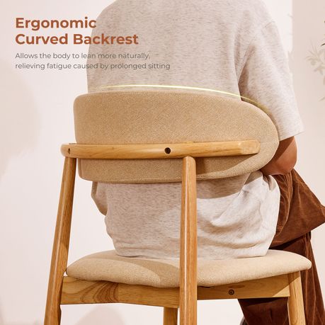 Solid Wood Linen Dining Chairs