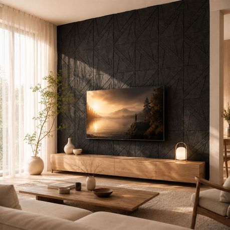 Black Self-Adhesive Acoustic Felt Panels | 12-Pack | 30 × 30 cm
