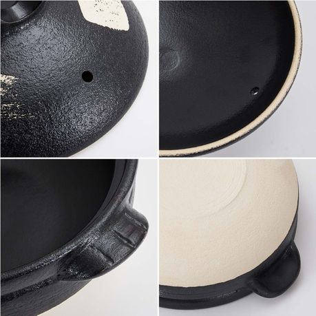 Chenshia Natural Clay Casserole Pot - Handmade Ceramic Cooking Dutch Oven