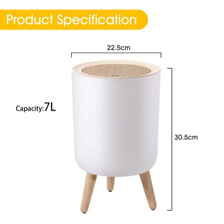Compact Hygienic Bathroom Rubbish Bin