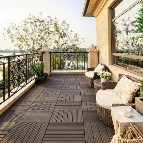Interlocking Patio Flooring Tiles - DIY 6pack