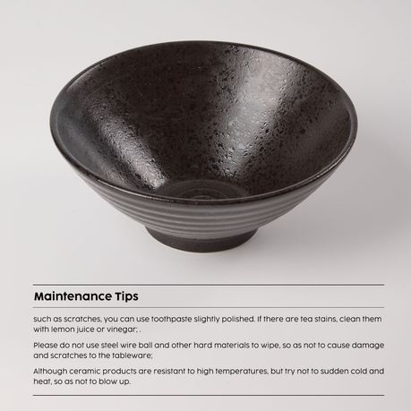 20cm Ceramic Ramen Bowl - 2 Pack