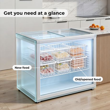 4-Piece Metal Freezer Storage Basket Set