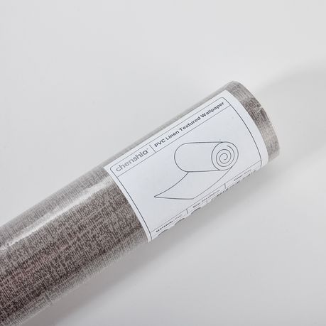 Self-Adhesive Faux Linen Wallpaper Peel and Stick PVC Wall Covering