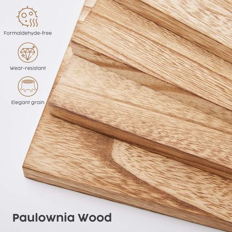 Paulownia Wood Sturdy Home Floating Shelf-Nursery-Living Room 6Pc