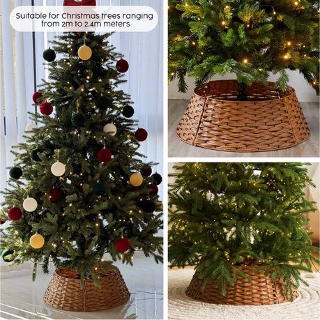 50cm Tree Décor Collar-Woven Plastic Rope Base Cover