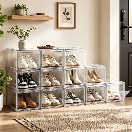 Stackable Magnetic Shoe Boxes | 12-Pack