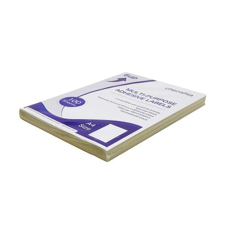 Chenshia 6Up Label Self Adhesive A4 Size 100 Sheets Labelling Paper Bundle