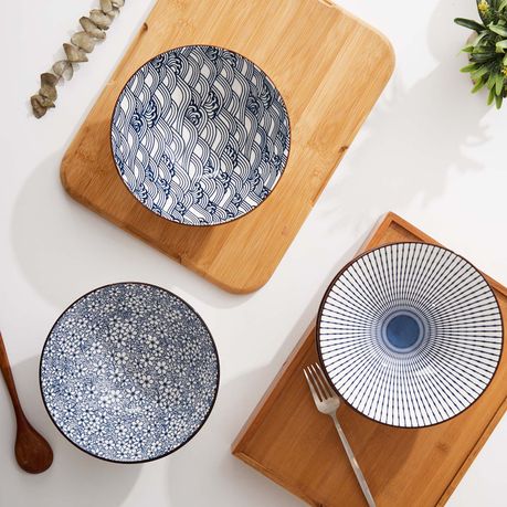 Chenshia 4-Piece Ceramic Ramen Noodle & Pho Bowl