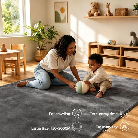 Extra-Thick Foam Baby Play Mat - Ultra Soft - 2m x 1.5m