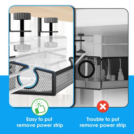 Cable Management Organizer Rack Under Desk Tray Cord Organizer