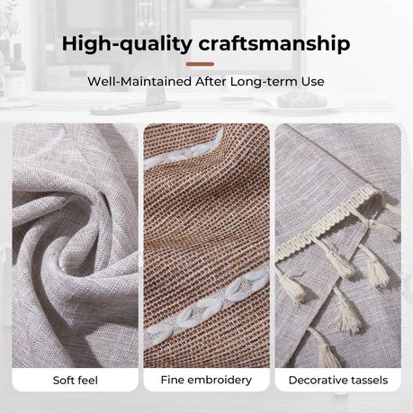 Tassel Tablecloth Waterproof Anti Wrinkle Dining Cover Cloth