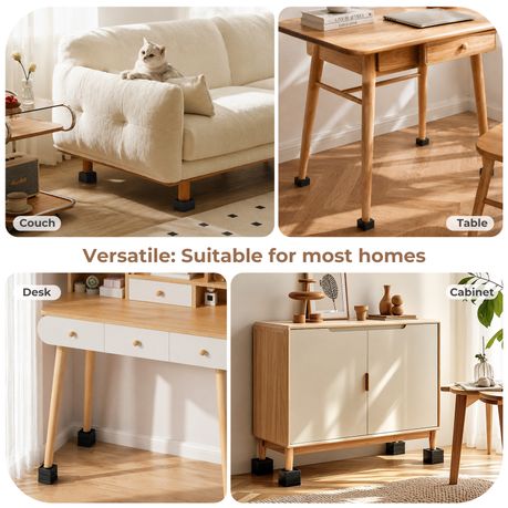 4pc Heavy Duty Furniture Risers