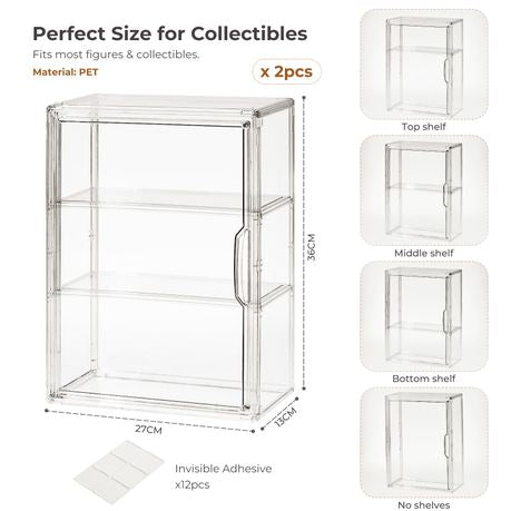 3-Tier Clear Display Case