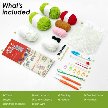 Plant Crochet Starter Kit | 40-Piece All-in-One