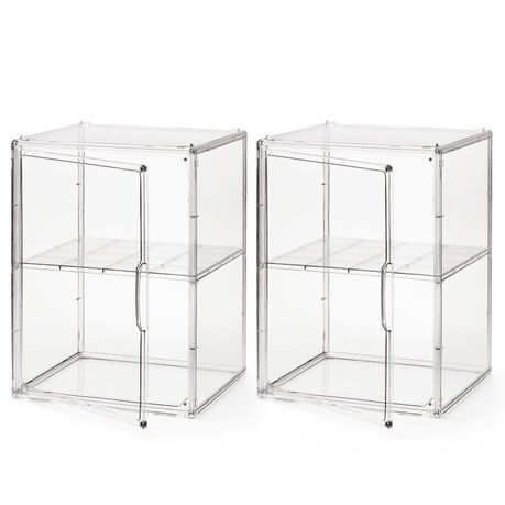 Acrylic Collectible Display Case with Magnetic Door| 2-Pack