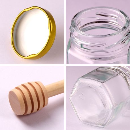 20-Pack Mini Glass Honey Jars