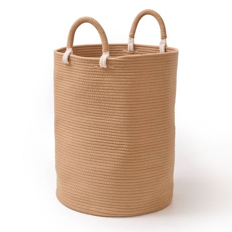 Laundry Hamper - Woven Cotton Jute Basket