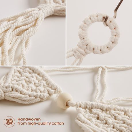 Cotton Rope Macrame Toy Storage Hammock