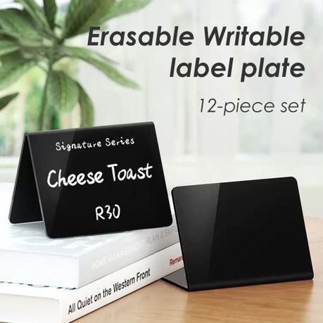Chenshia 12pc Mini Chalkboard Signs L Shaped Table Food Labels Price Tags