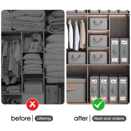 Chenshia Bed Sheet Organiser Set Foldable Linen Closet Organizer - 2 Pack