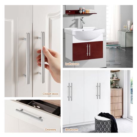 8Pc Home Kitchen Cabinet Pulls Handle Stainless Steel Rack Drawer
