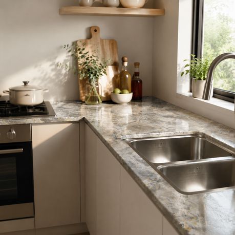 Golden Grey Marble-Effect Self-Adhesive Vinyl Roll | 40 cm × 3 m