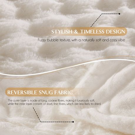 Faux Rabbit Fur Blanket 2m Heavy Thick Plush Bedroom Lounge Decor
