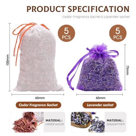 Natural Cedar Wood and Lavender Fragrance Sachets Deodorizer