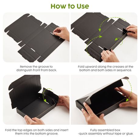 Black Cardboard Boxes - 15-Pack