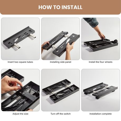 Chenshia Adjustable Gaming Computer PC Tower Stand Holder & Lockable Wheels