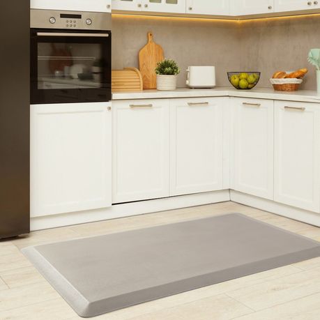 Grey Anti-Fatigue Kitchen Floor Mat 75x44cm