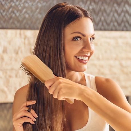 Bamboo Bristle Paddle Hairbrush - Firm Detangling & Scalp Massager