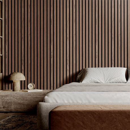 Oak Wood Veneer Wall Panels Acoustic Slatted Timber