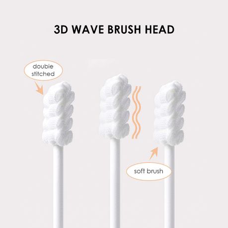 Baby Finger Toothbrush Infant Tongue Cleaner Cotton Gauze Swab Kit
