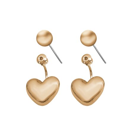 Gold Hypoallergenic Heart Stud Earrings