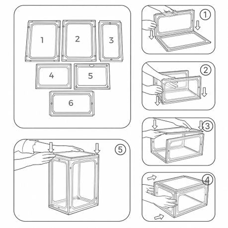 Stackable Magnetic Shoe Boxes | 12-Pack