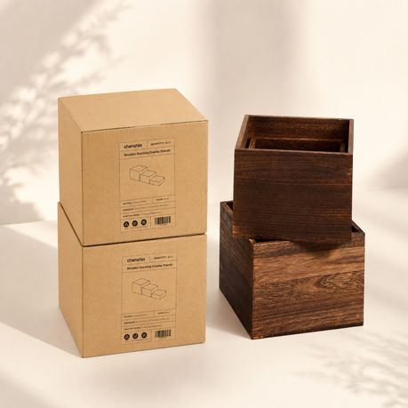Wooden Dessert Display Riser Set - 3 Sizes (6 Pack)