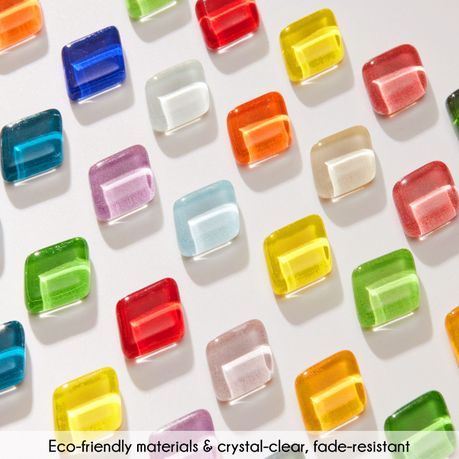 356pc Diamond Crystal Glass Mosaic Tiles Rainbow Craft DIY Decor