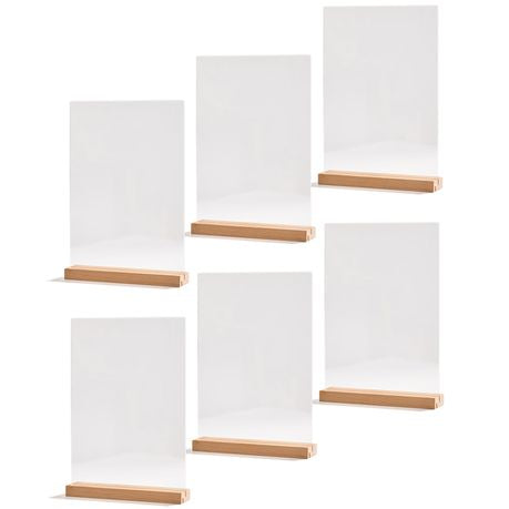Double-Sided Acrylic Sign Holder - A4 | 6-Pack