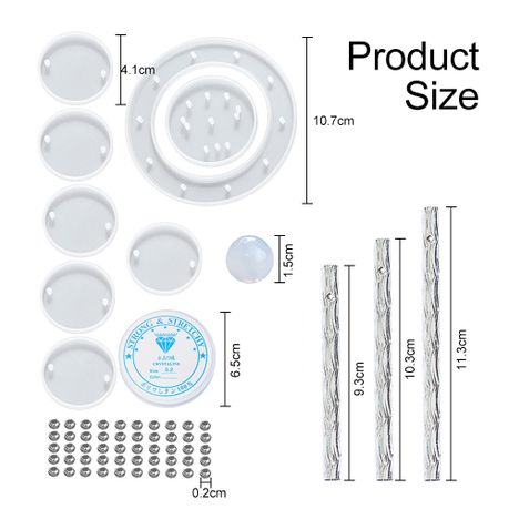 Chenshia 63Pc DIY Epoxy Resin Kit Plus Home Wind Chime Casting Mold Set