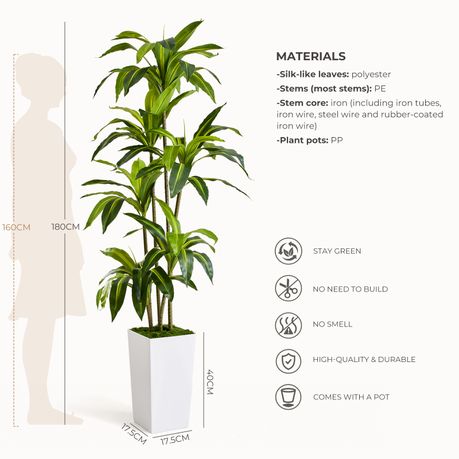 180cm Artificial Dracaena Tree