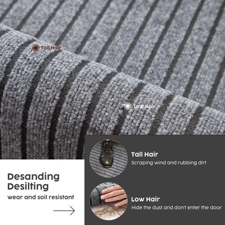 Grey Outdoor Entrance Door Mat