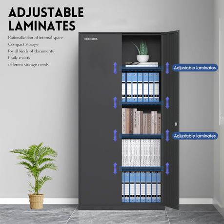 Chenshia Steel Office Filing Cabinet-Swing Door Document Locker Safe-185cm