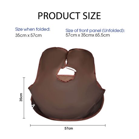 Beard Bib Apron with Shoulder Coverage - Brown