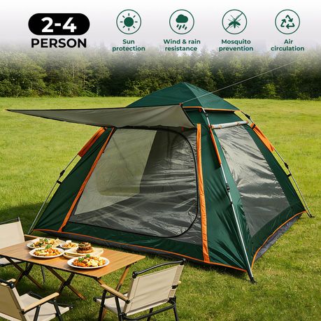 Chenshia 4 Person Camping Tent 210D Oxford Fabric Anti-Mosquito Pop-Up Tent