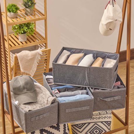 4-Pack Wardrobe Clothes Organisers with Dividers